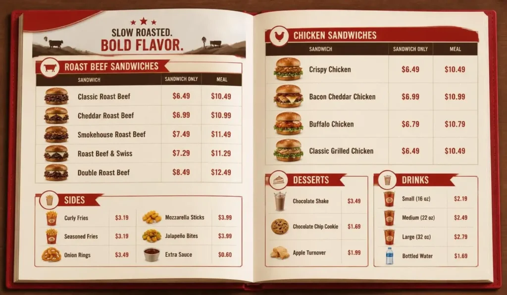 Arbys Menu