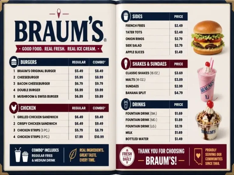 Braum’s Menu