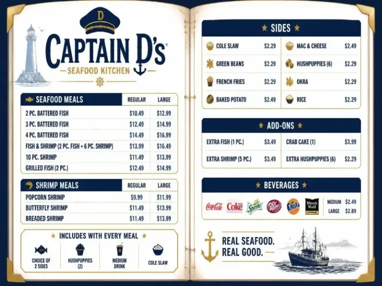 Captain D’s Menu