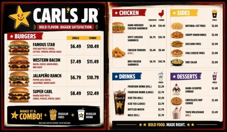 Carl’s Jr. Menu