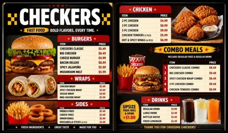 Checkers & Rally’s Menu