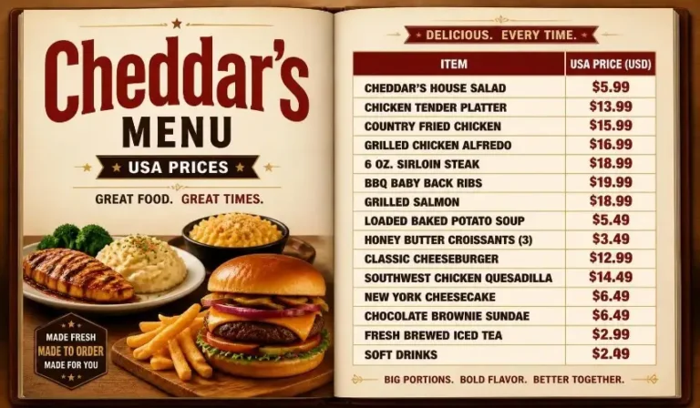 Cheddar’s Menu