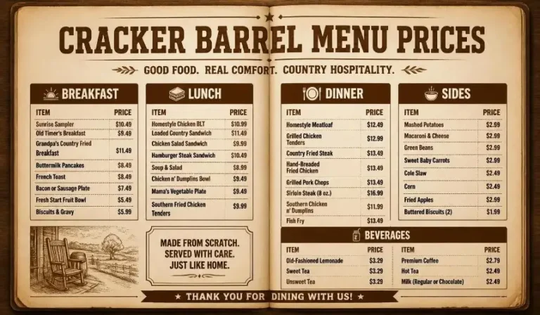 Cracker Barrel Menu