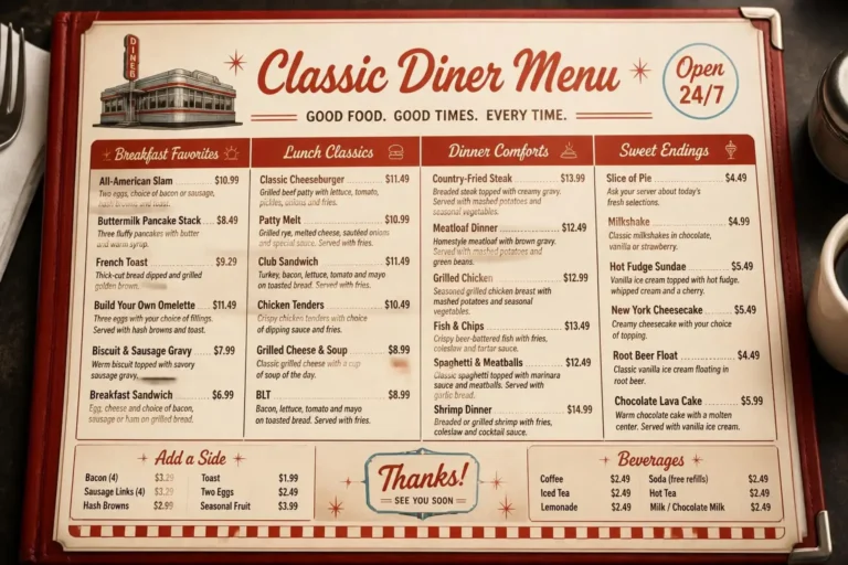 Denny’s Menu USA Prices 2026: Full Menu, Calories, Deals & More 1 Denny’s Menu