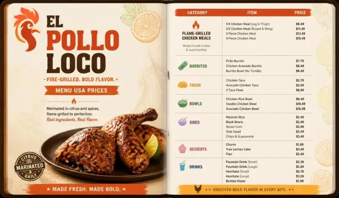 El Pollo Loco Menu