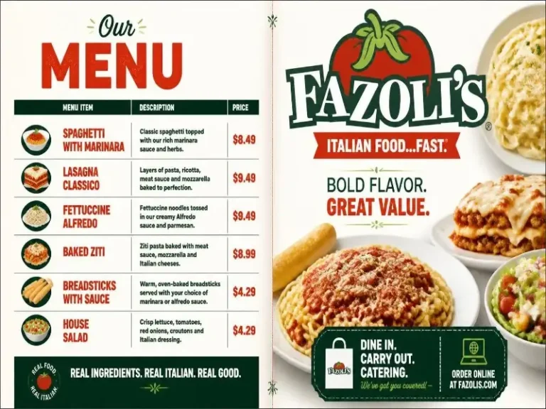 Fazoli’s Menu