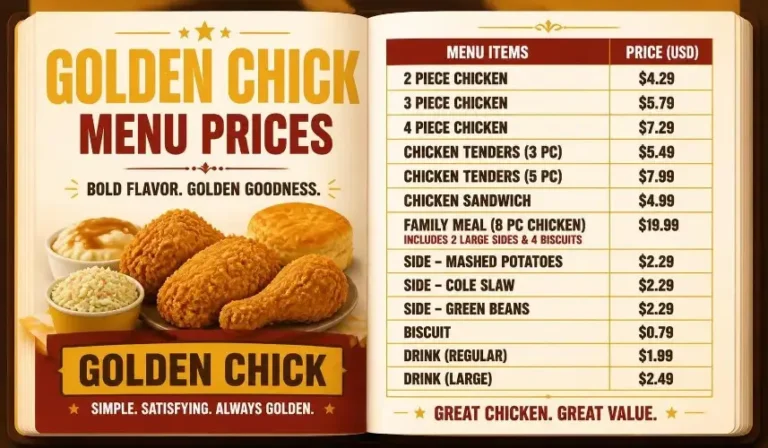 Golden Chick Menu