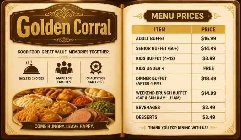Golden Corral Menu