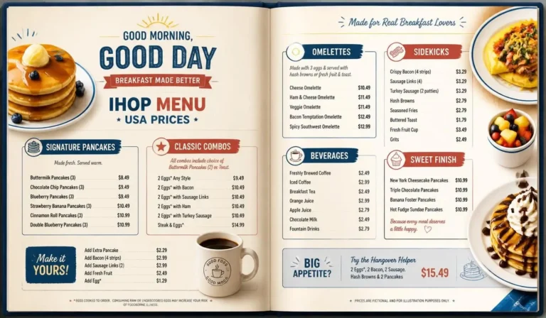IHOP menu
