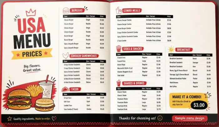 Jack in the Box Menu