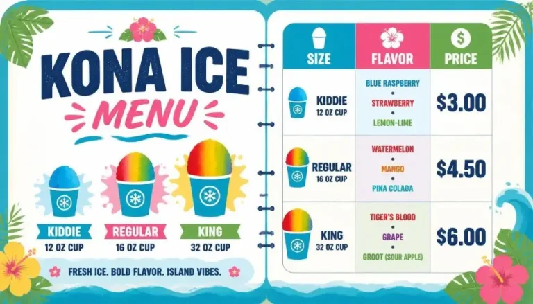 Kona Ice Menu