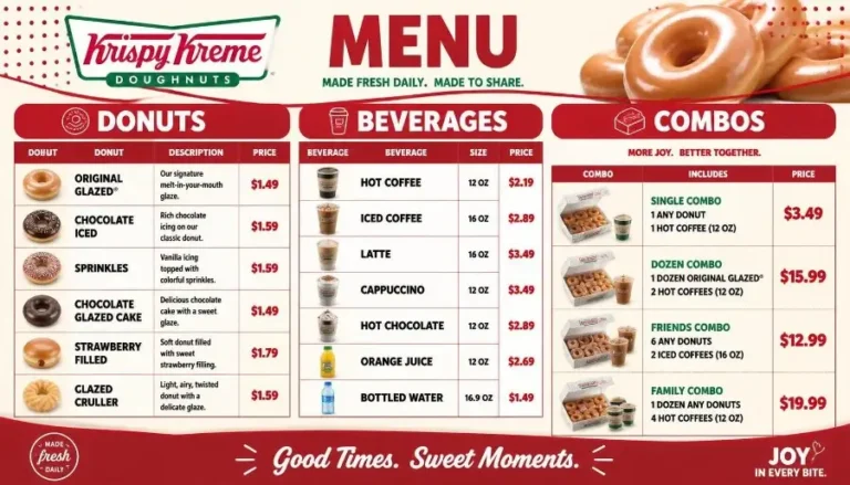 Krispy Kreme Menu USA Prices & Calories 2026 | Doughnuts & Drinks 2 Krispy Kreme Menu
