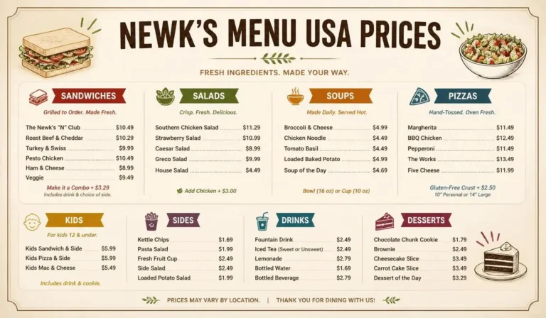 Newk’s Menu