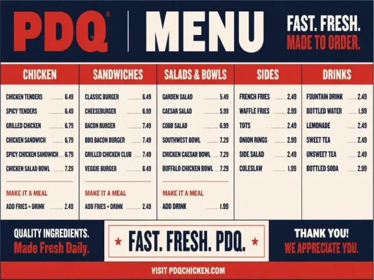 PDQ Menu