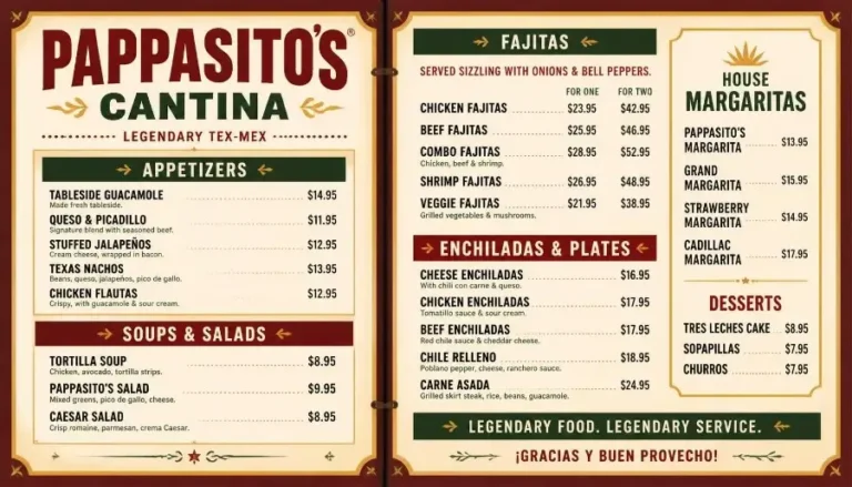 Pappasito's Cantina Menu