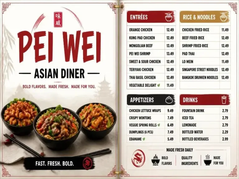 Pei Wei Menu
