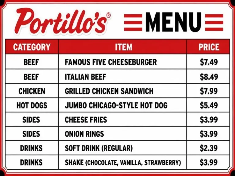Portillo's Menu USA Prices, Calories & Complete Ordering Guide 2 Portillo's Menu