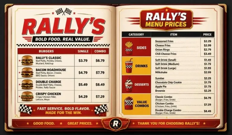 Rally’s Menu