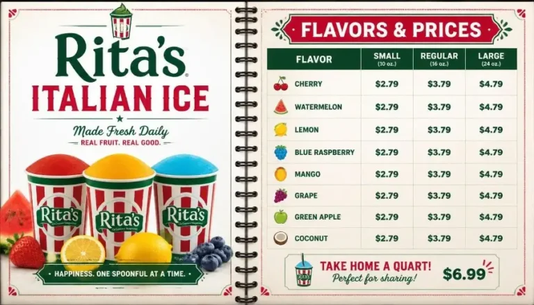 Rita’s Italian Ice Menu