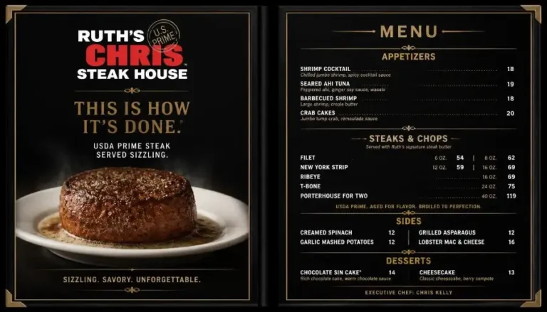Ruth’s Chris Menu