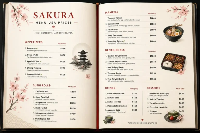 Sakura Menu