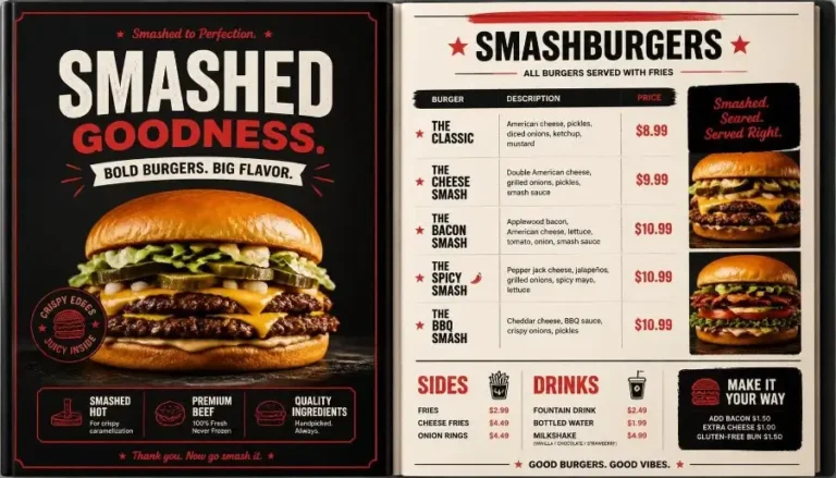 Smashburger Menu