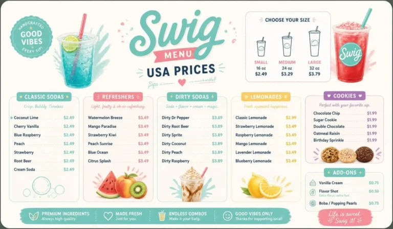 Swig Menu USA Prices