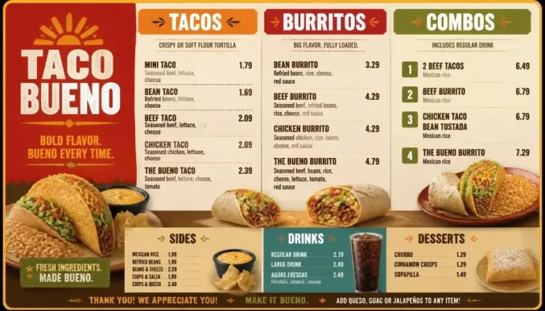 Taco Bueno Menu