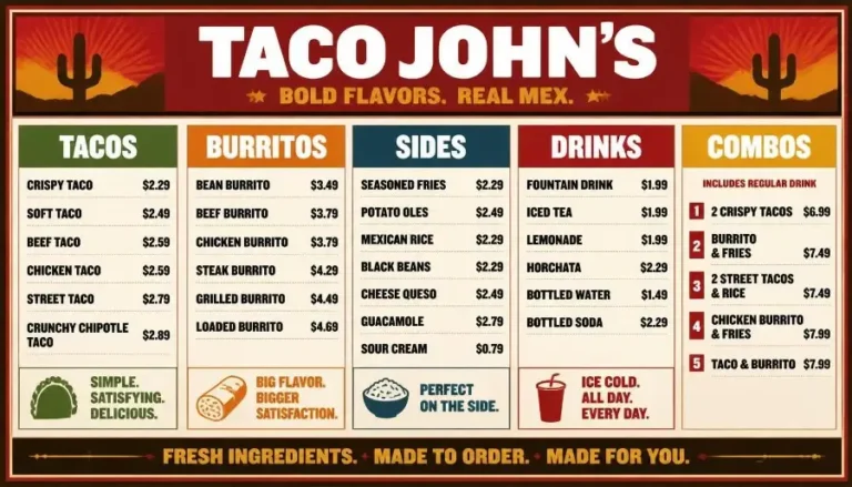 Taco John's Menu