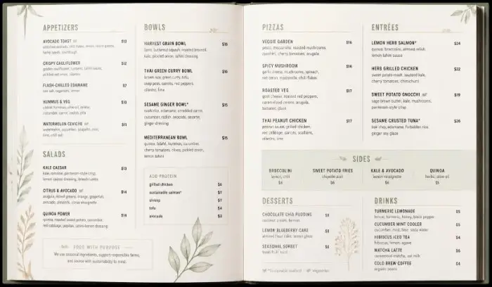 True Food Kitchen Menu