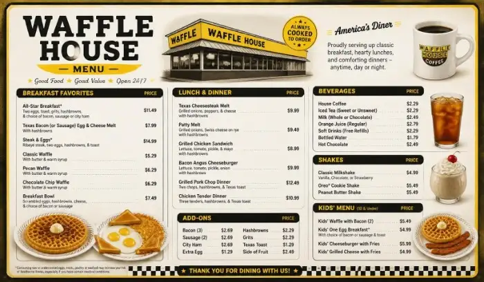 Waffle House menu