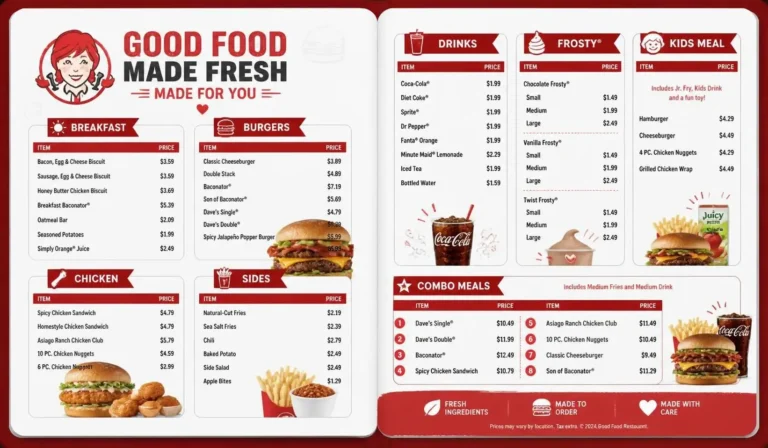 Wendy’s Menu