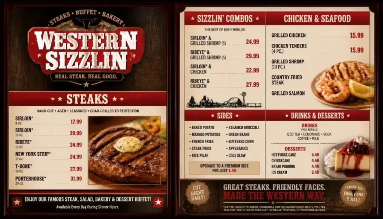 Western Sizzlin Menu USA Prices 2026: Steaks, Buffet & More 6 Western Sizzlin Menu