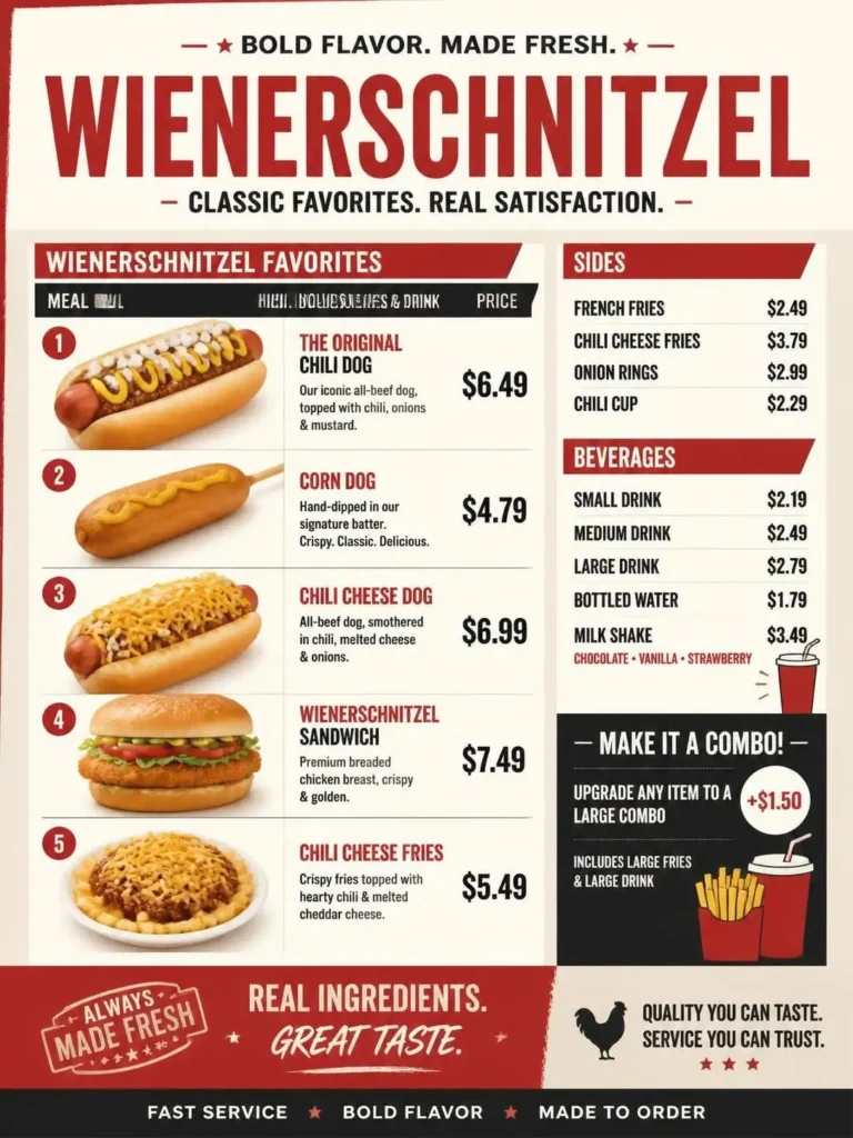 Wienerschnitzel Menu